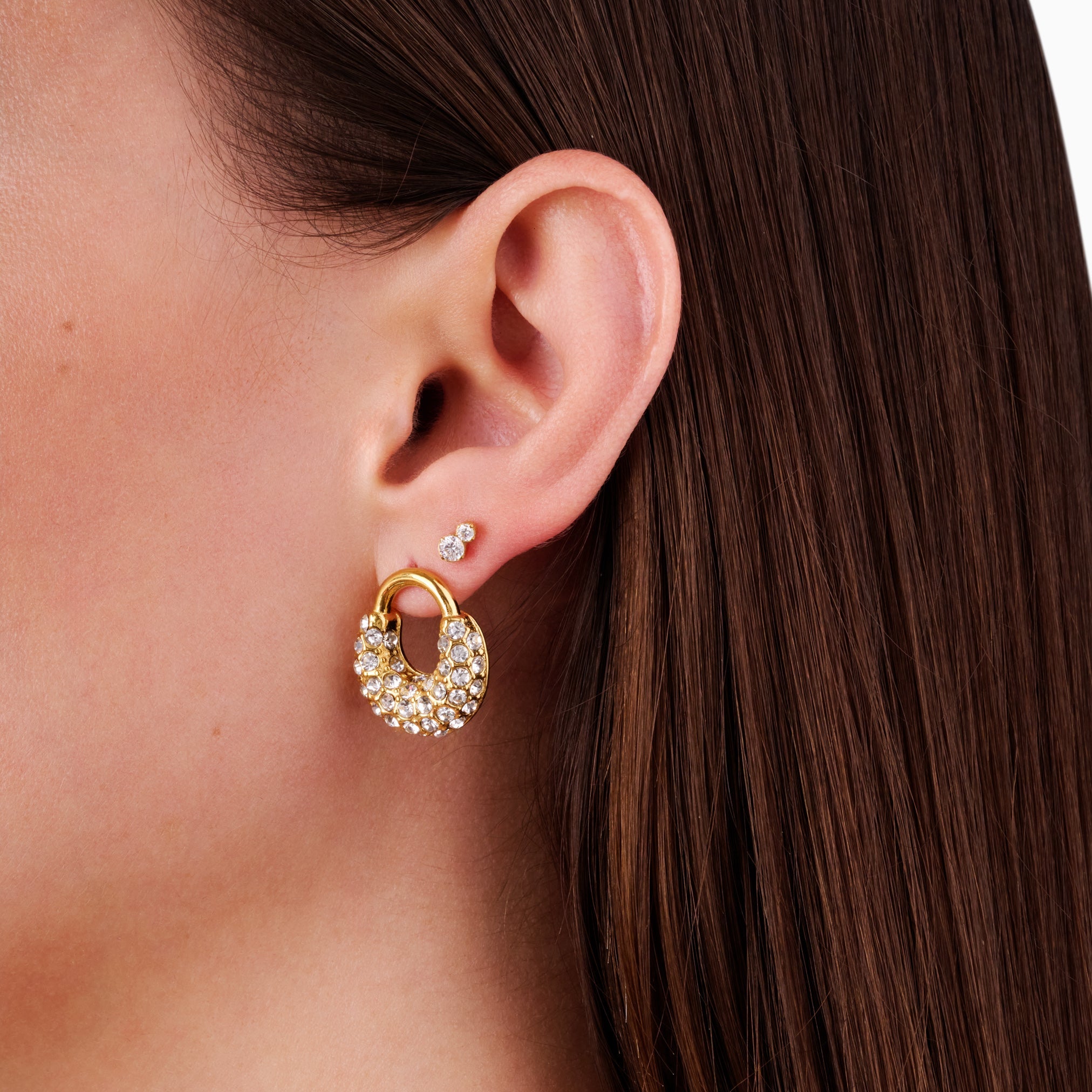 GLOW FLAT BACK INDIVIDUAL STUD best gold plated tarnish and water resistant piece by Irish Jewellery brand - Lynott Jewellery