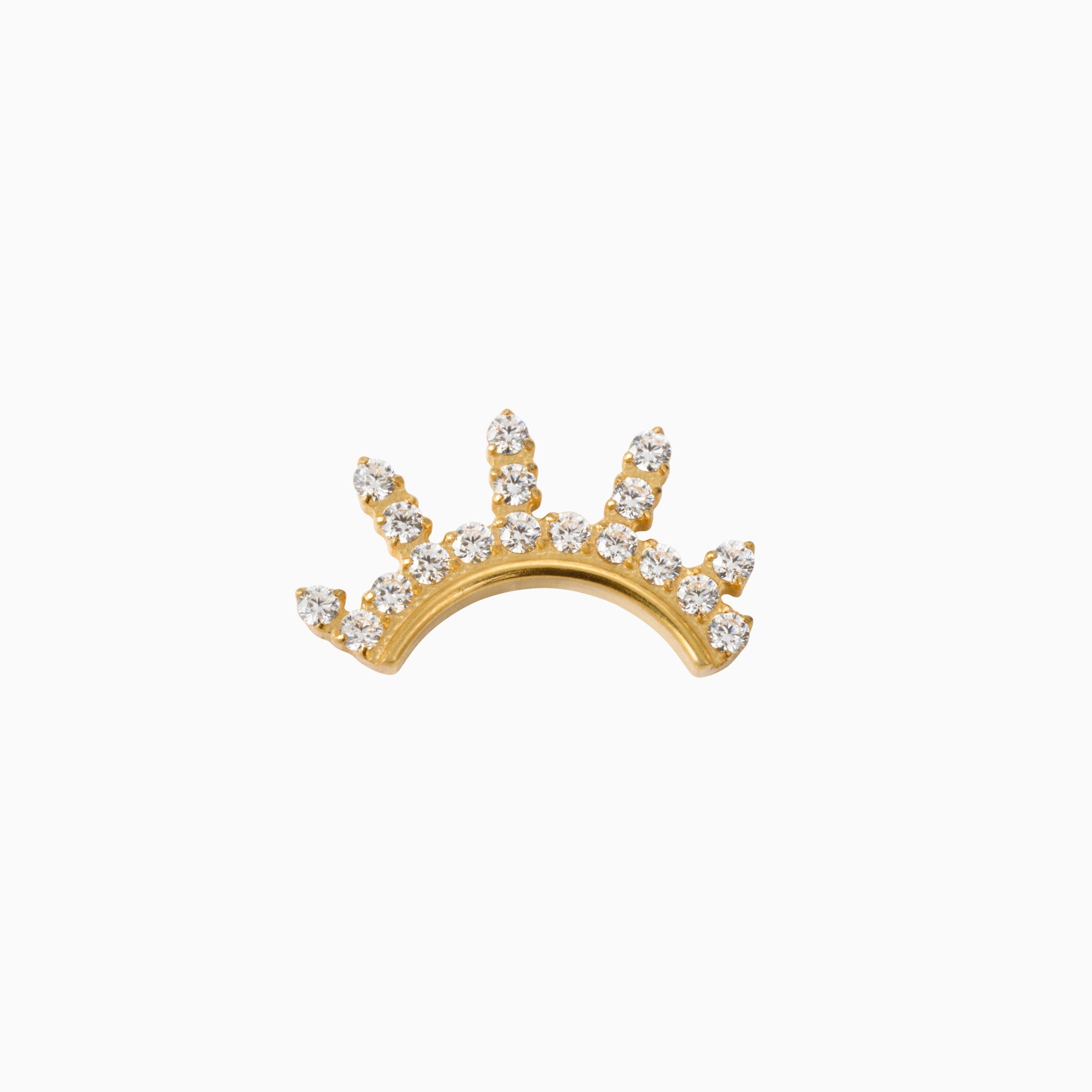 SUNBURST FLAT BACK INDIVIDUAL STUD best gold plated tarnish and water resistant piece by Irish Jewellery brand - Lynott Jewellery