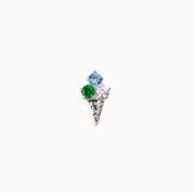 SWEET SWRIL FLAT BACK INDIVIDUAL STUD best gold plated tarnish and water resistant piece by Irish Jewellery brand - Lynott Jewellery