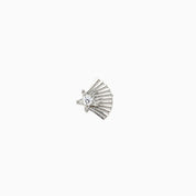 SEASHELL SPARKLE FLAT BACK INDIVIDUAL STUD best gold plated tarnish and water resistant piece by Irish Jewellery brand - Lynott Jewellery