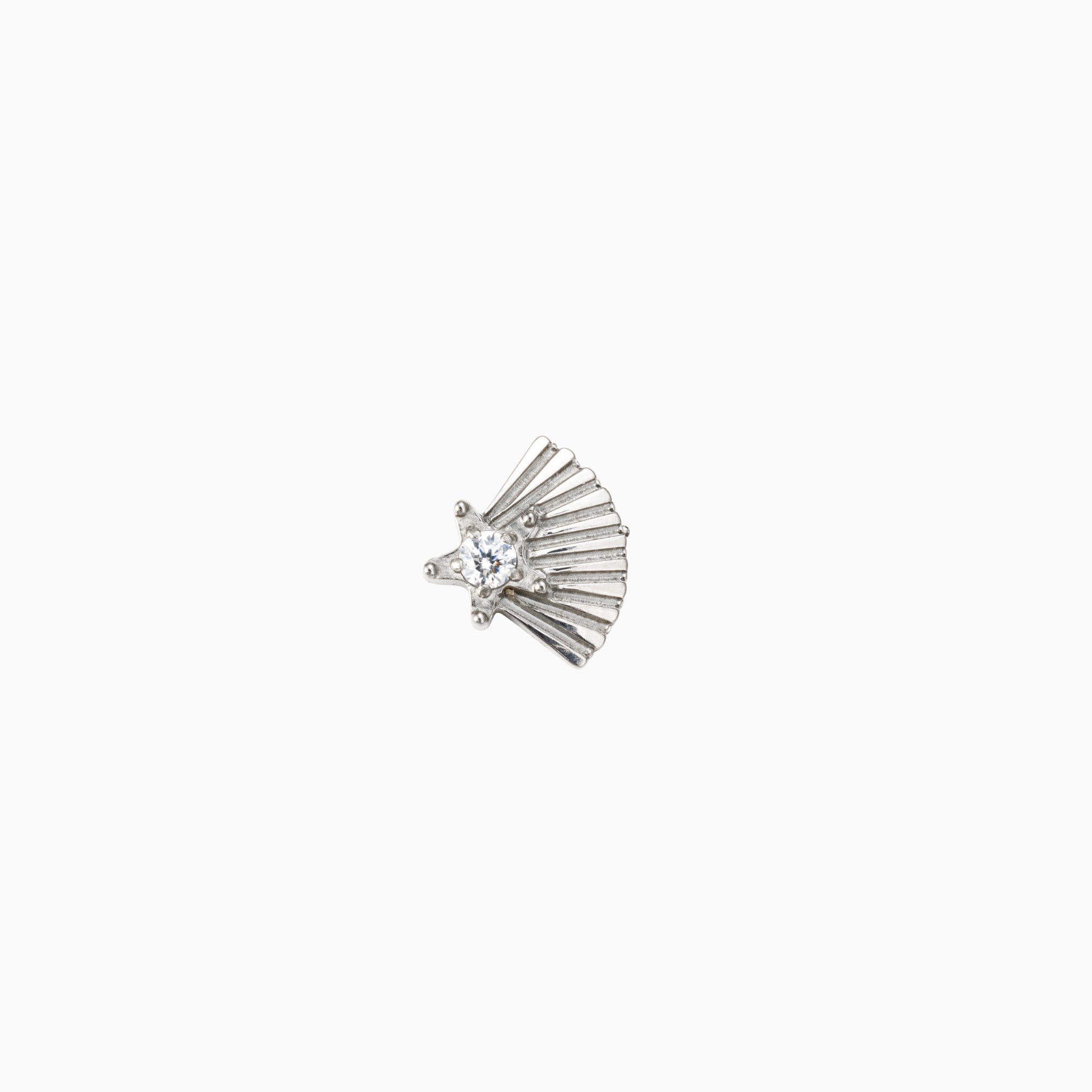 SEASHELL SPARKLE FLAT BACK INDIVIDUAL STUD best gold plated tarnish and water resistant piece by Irish Jewellery brand - Lynott Jewellery
