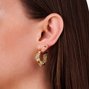 ETERNAL HEART FLAT BACK INDIVIDUAL STUD best gold plated tarnish and water resistant piece by Irish Jewellery brand - Lynott Jewellery