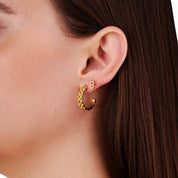 B FOR BAE FLAT BACK INDIVIDUAL STUD best gold plated tarnish and water resistant piece by Irish Jewellery brand - Lynott Jewellery