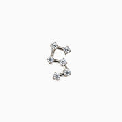 ZODIAC SPARK FLAT BACK INDIVIDUAL STUD best gold plated tarnish and water resistant piece by Irish Jewellery brand - Lynott Jewellery