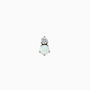 OPAL GLOW FLAT BACK INDIVIDUAL STUD best gold plated tarnish and water resistant piece by Irish Jewellery brand - Lynott Jewellery