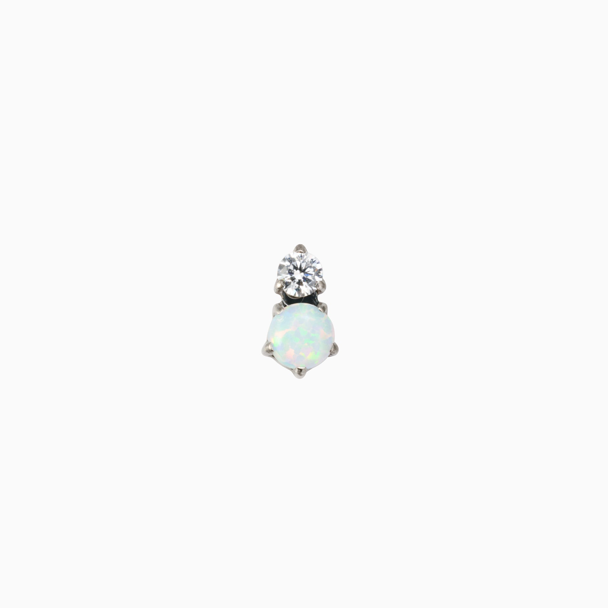 OPAL GLOW FLAT BACK INDIVIDUAL STUD best gold plated tarnish and water resistant piece by Irish Jewellery brand - Lynott Jewellery