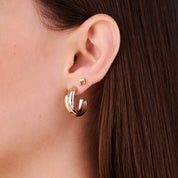 MELODY FLAT BACK INDIVIDUAL STUD best gold plated tarnish and water resistant piece by Irish Jewellery brand - Lynott Jewellery