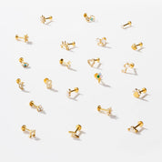 SHOOTING STAR FLAT BACK INDIVIDUAL STUD best gold plated tarnish and water resistant piece by Irish Jewellery brand - Lynott Jewellery