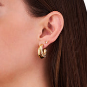 SHOOTING STAR FLAT BACK INDIVIDUAL STUD best gold plated tarnish and water resistant piece by Irish Jewellery brand - Lynott Jewellery
