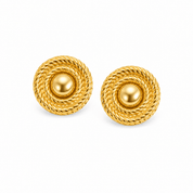 ZARA TWISTED GOLD STUDS best gold plated tarnish and water resistant piece by Irish Jewellery brand - Lynott Jewellery