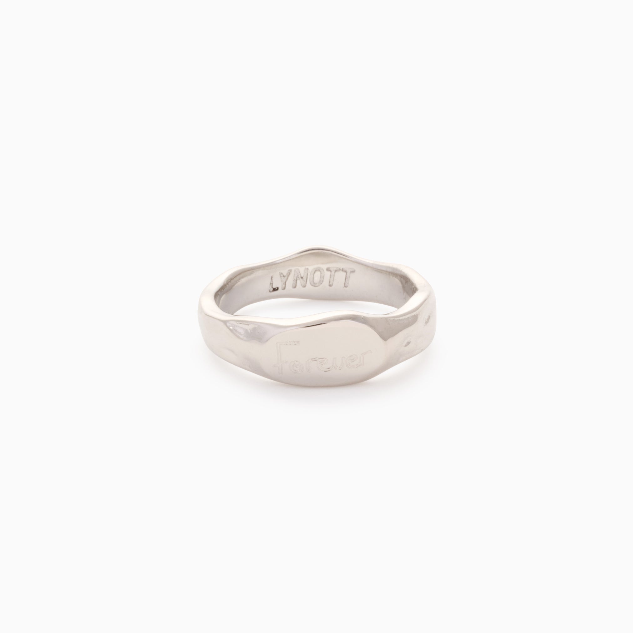 EVERAFTER WIDE ENGRAVABLE BAND best gold plated tarnish and water resistant piece by Irish Jewellery brand - Lynott Jewellery
