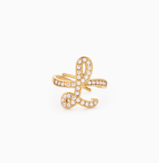 MAKE IT YOUR OWN INITIAL RING best gold plated tarnish and water resistant piece by Irish Jewellery brand - Lynott Jewellery