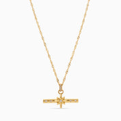BEYOND THE STARS T BAR NECKLACE best gold plated tarnish and water resistant piece by Irish Jewellery brand - Lynott Jewellery