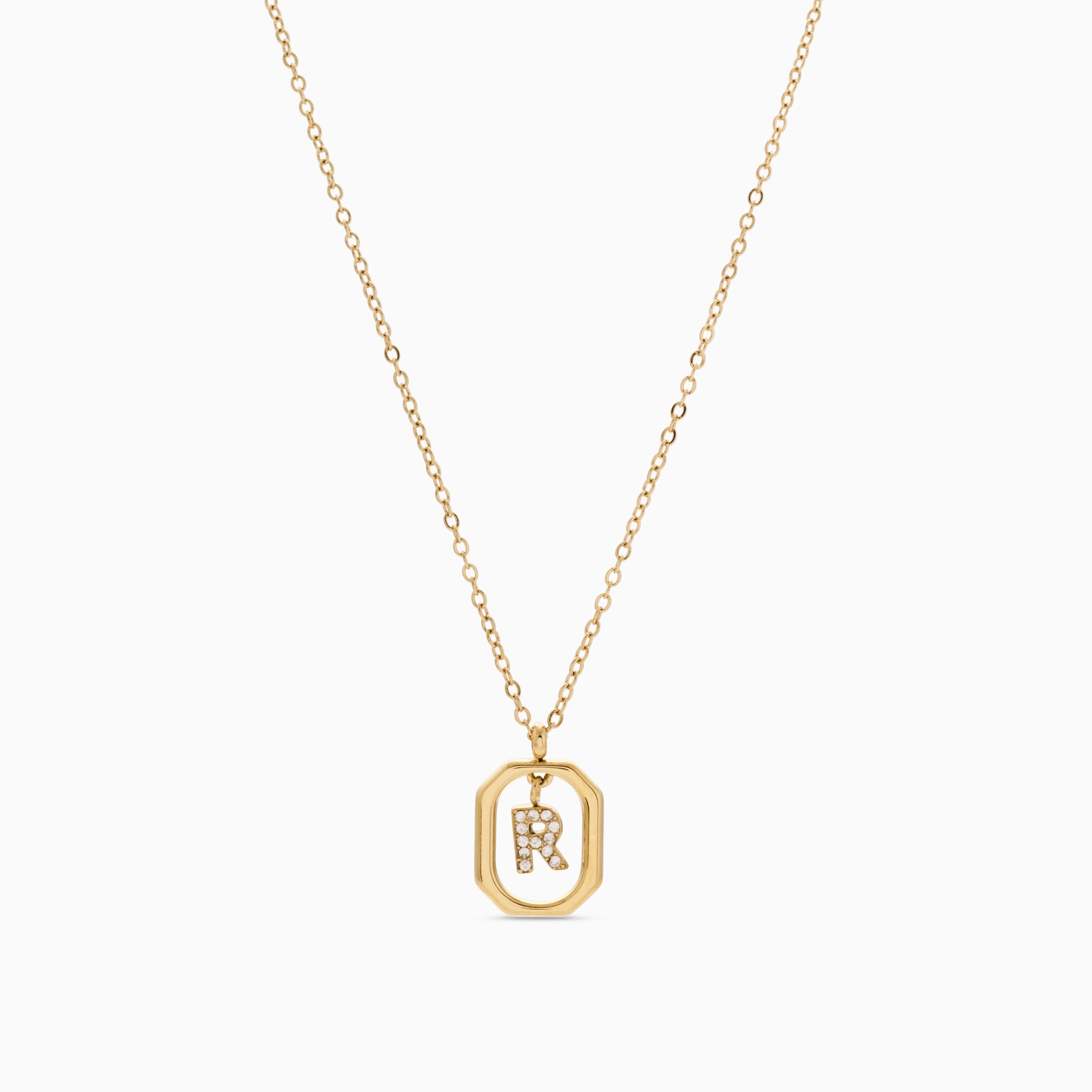 DAZZLE INITIAL NECKLACE best gold plated tarnish and water resistant piece by Irish Jewellery brand - Lynott Jewellery