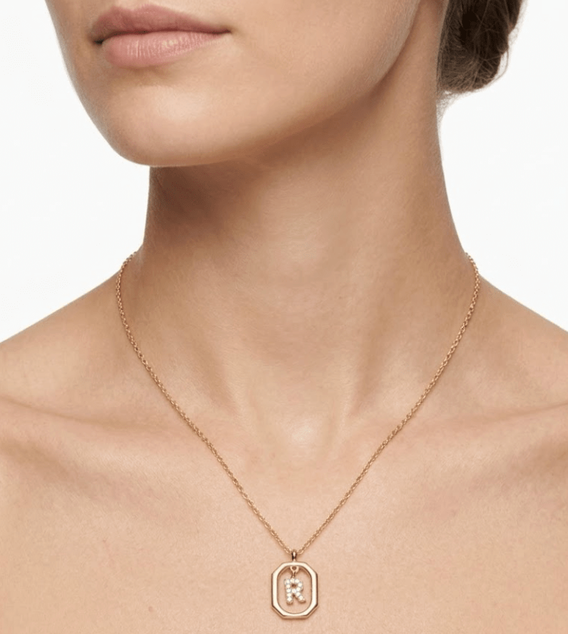 DAZZLE INITIAL NECKLACE best gold plated tarnish and water resistant piece by Irish Jewellery brand - Lynott Jewellery