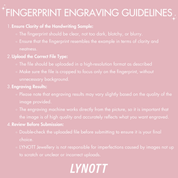 BOOK YOUR FINGERPRINT ENGRAVING IN - STORE best gold plated tarnish and water resistant piece by Irish Jewellery brand - Lynott Jewellery