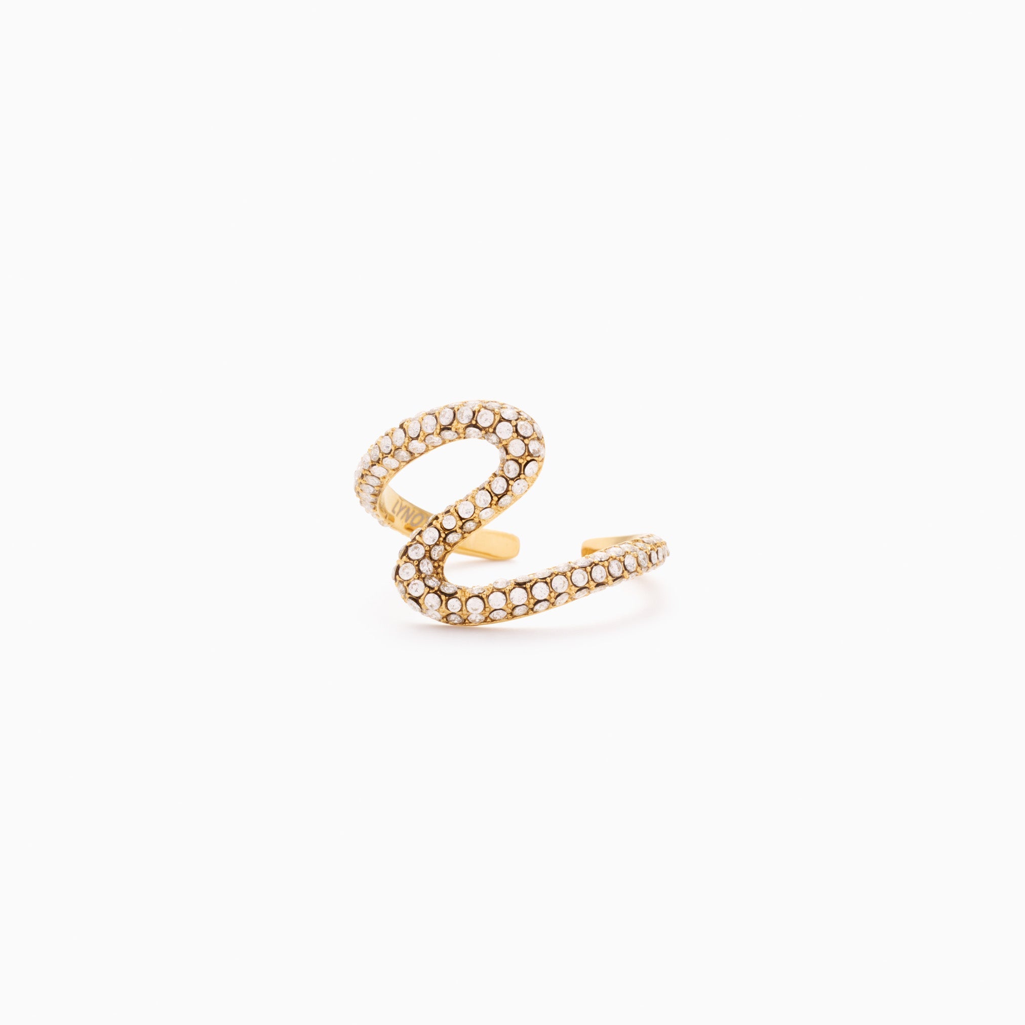 RACHEL GORRY - FREYA ADJUSTBALE WAVE RING best gold plated tarnish and water resistant piece by Irish Jewellery brand - Lynott Jewellery