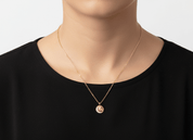 RACHEL GORRY - FIADH DREAM DISC NECKLACE best gold plated tarnish and water resistant piece by Irish Jewellery brand - Lynott Jewellery