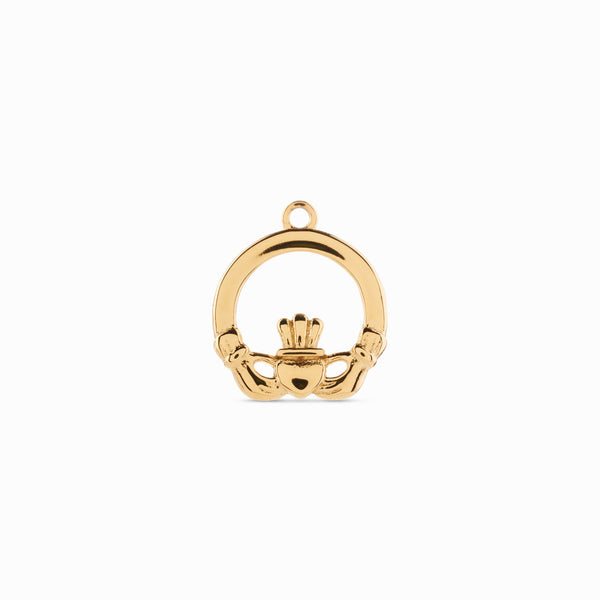 CLADDAGH WELDING CHARM GOLD best gold plated tarnish and water resistant piece by Irish Jewellery brand - Lynott Jewellery