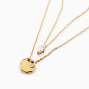 FOREVER YOURS ENGRAVABLE LAYERED NECKLACE GOLD best gold plated tarnish and water resistant piece by Irish Jewellery brand - Lynott Jewellery