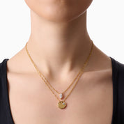 FOREVER YOURS ENGRAVABLE LAYERED NECKLACE GOLD best gold plated tarnish and water resistant piece by Irish Jewellery brand - Lynott Jewellery