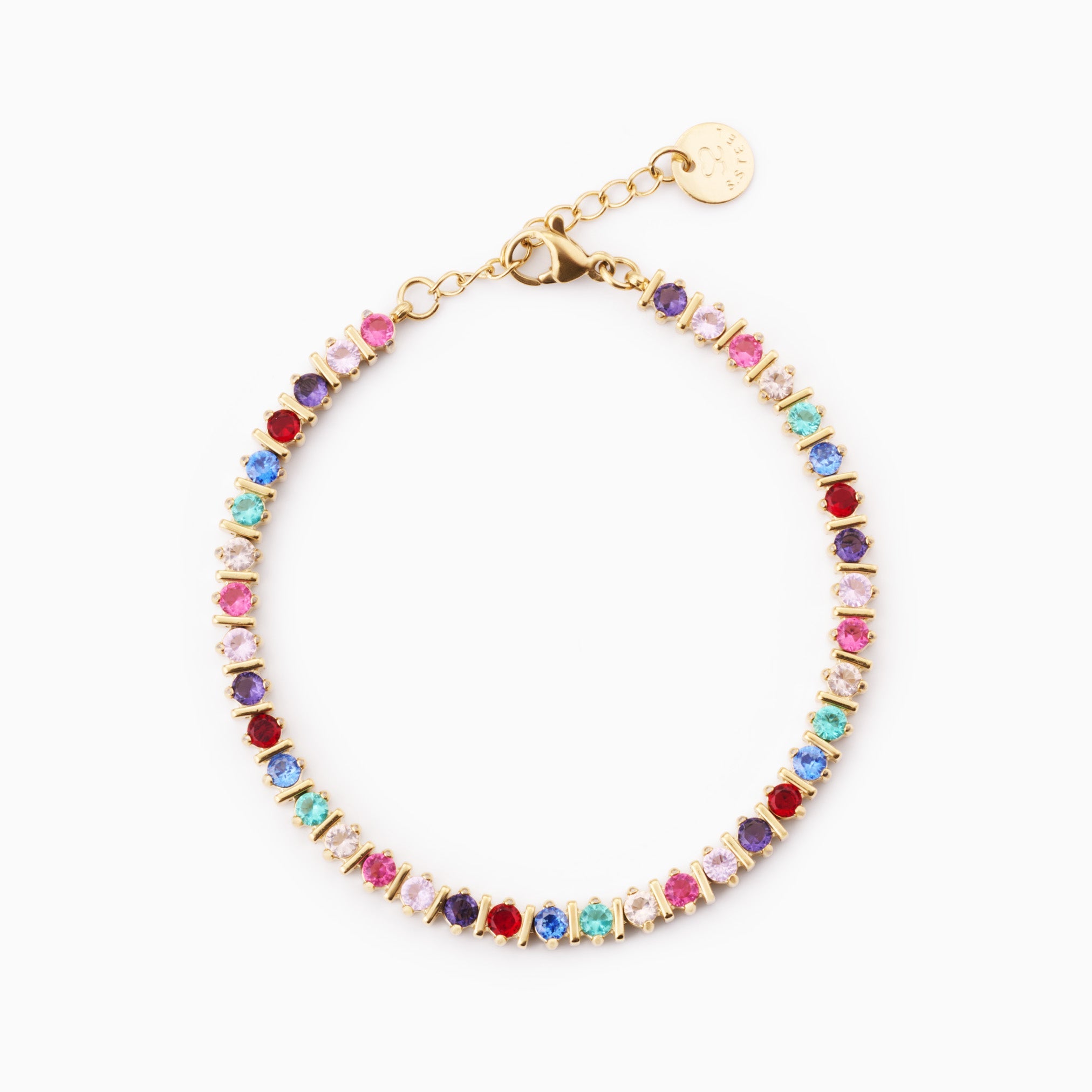 LARA MULTI TENNIS BRACELET best gold plated tarnish and water resistant piece by Irish Jewellery brand - Lynott Jewellery