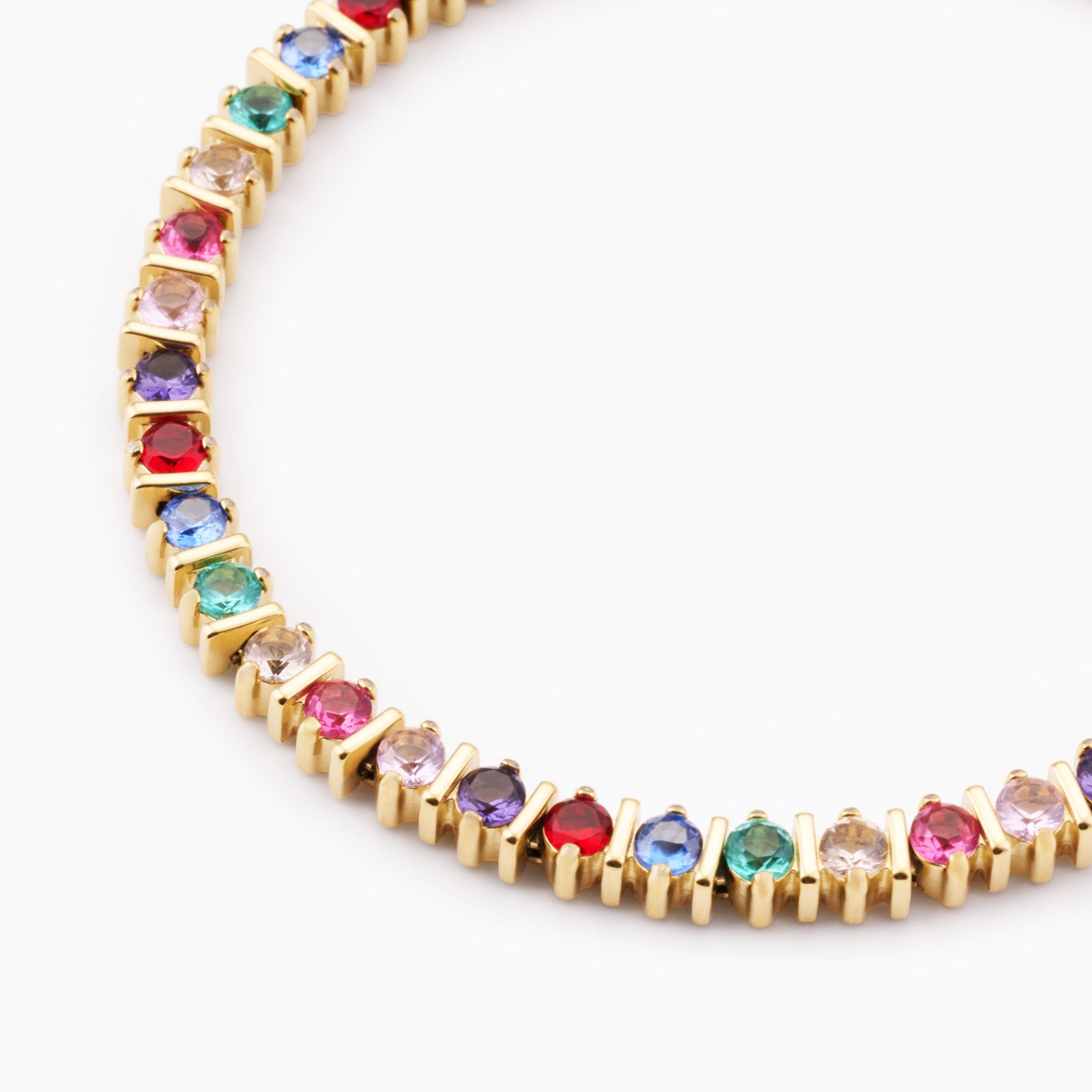 LARA MULTI TENNIS BRACELET best gold plated tarnish and water resistant piece by Irish Jewellery brand - Lynott Jewellery