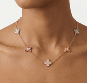 PASSIONATE CLOVER MULTI NECKLACE best gold plated tarnish and water resistant piece by Irish Jewellery brand - Lynott Jewellery