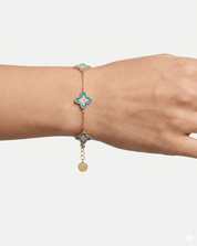 PASSIONATE BLUE BRACELET best gold plated tarnish and water resistant piece by Irish Jewellery brand - Lynott Jewellery