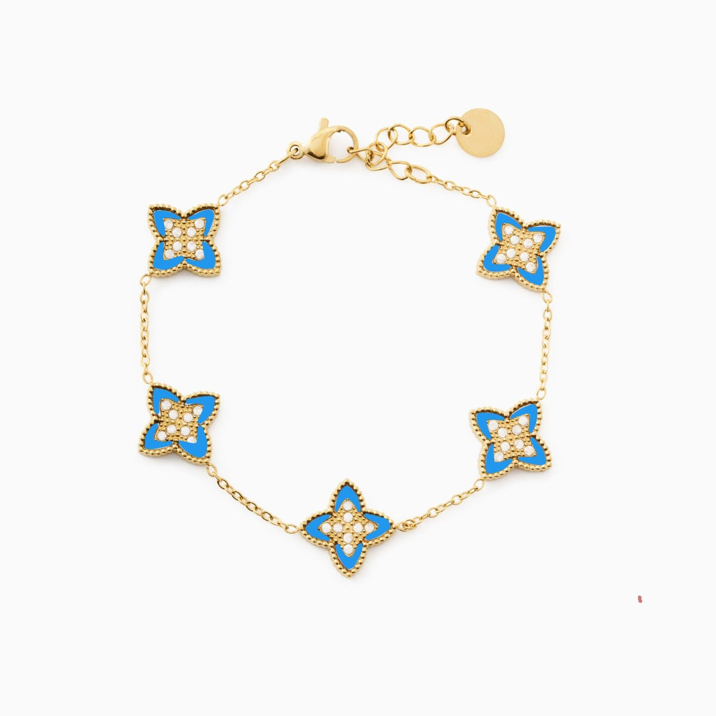 PASSIONATE BLUE BRACELET best gold plated tarnish and water resistant piece by Irish Jewellery brand - Lynott Jewellery