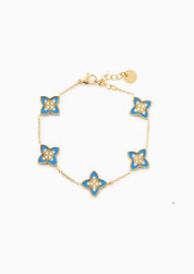 PASSIONATE BLUE BRACELET best gold plated tarnish and water resistant piece by Irish Jewellery brand - Lynott Jewellery