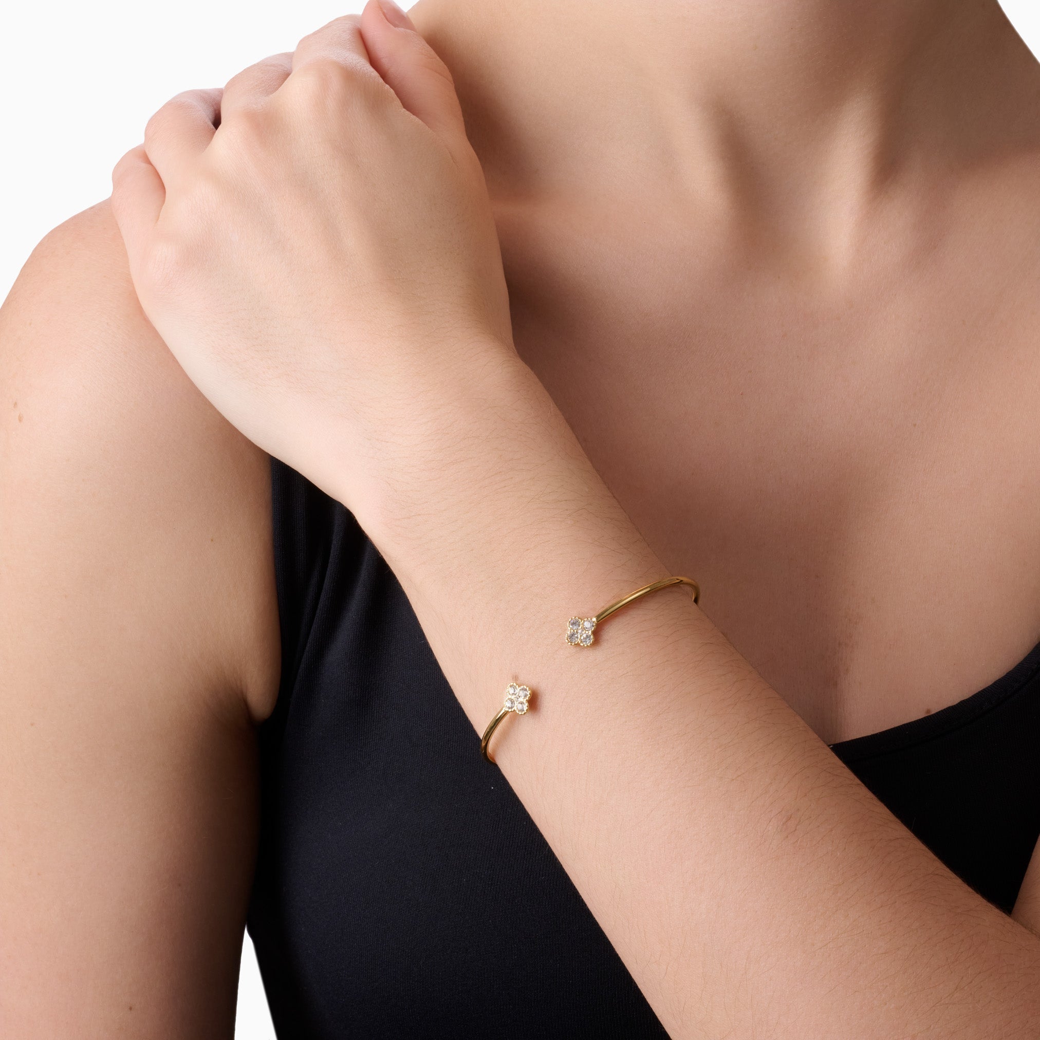 TOTAL GLAM BANGLE best gold plated tarnish and water resistant piece by Irish Jewellery brand - Lynott Jewellery