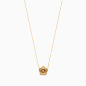 TEXTURED CLOVER NECKLACE best gold plated tarnish and water resistant piece by Irish Jewellery brand - Lynott Jewellery