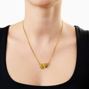 YOU ARE MY WORLD ENGRAVABLE NECKLACE best gold plated tarnish and water resistant piece by Irish Jewellery brand - Lynott Jewellery