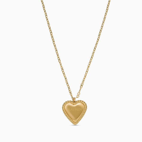 COLLAR CON COLGANTE DE CORAZÓN GRABABLE