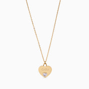 EVERLASTING HEART ENGRAVABLE NECKLACE best gold plated tarnish and water resistant piece by Irish Jewellery brand - Lynott Jewellery