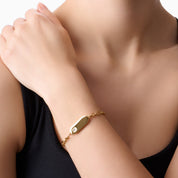 FOREVER YOURS ENGRAVABLE BAR BRACELET best gold plated tarnish and water resistant piece by Irish Jewellery brand - Lynott Jewellery