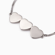 ALWAYS IN THREES ENGRAVABLE HEART BAR BRACELET best gold plated tarnish and water resistant piece by Irish Jewellery brand - Lynott Jewellery