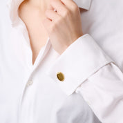SIGNATURE LINK ENGRAVABLE CUFF LINKS best gold plated tarnish and water resistant piece by Irish Jewellery brand - Lynott Jewellery
