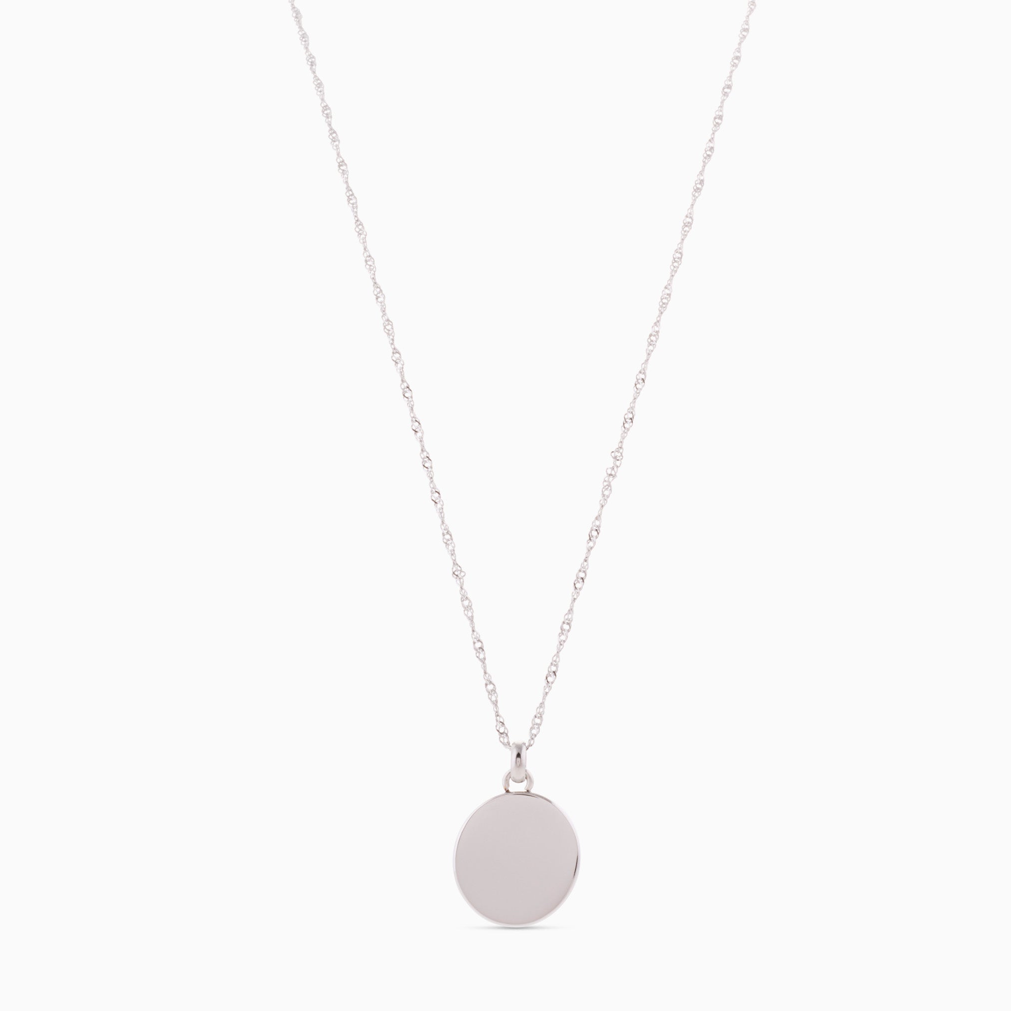 SIGNATURE ENGRAVABLE DISC NECKLACE best gold plated tarnish and water resistant piece by Irish Jewellery brand - Lynott Jewellery