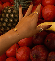 MEGAN FORTE CLARKE LOUD MOUTH CLADDAGH BRACELET best gold plated tarnish and water resistant piece by Irish Jewellery brand - Lynott Jewellery