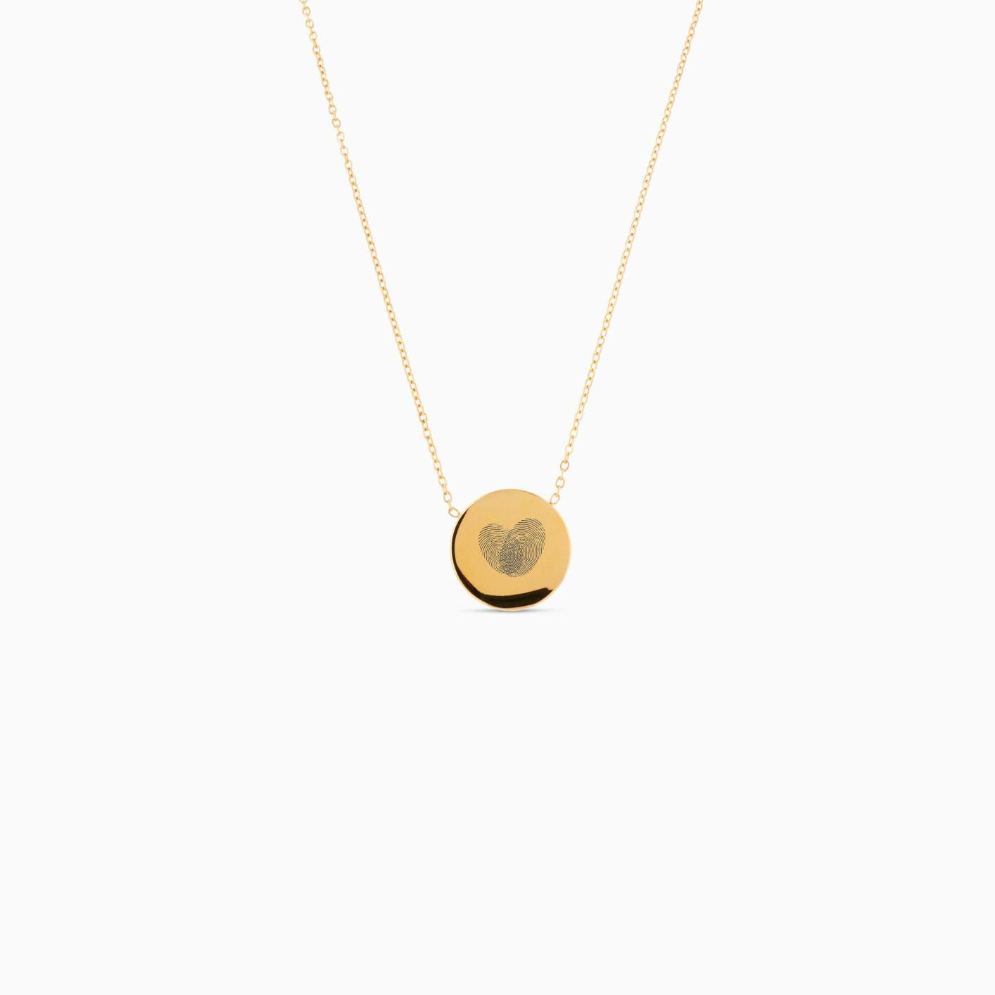 DROP DISC ENGRAVABLE NECKLACE best gold plated tarnish and water resistant piece by Irish Jewellery brand - Lynott Jewellery