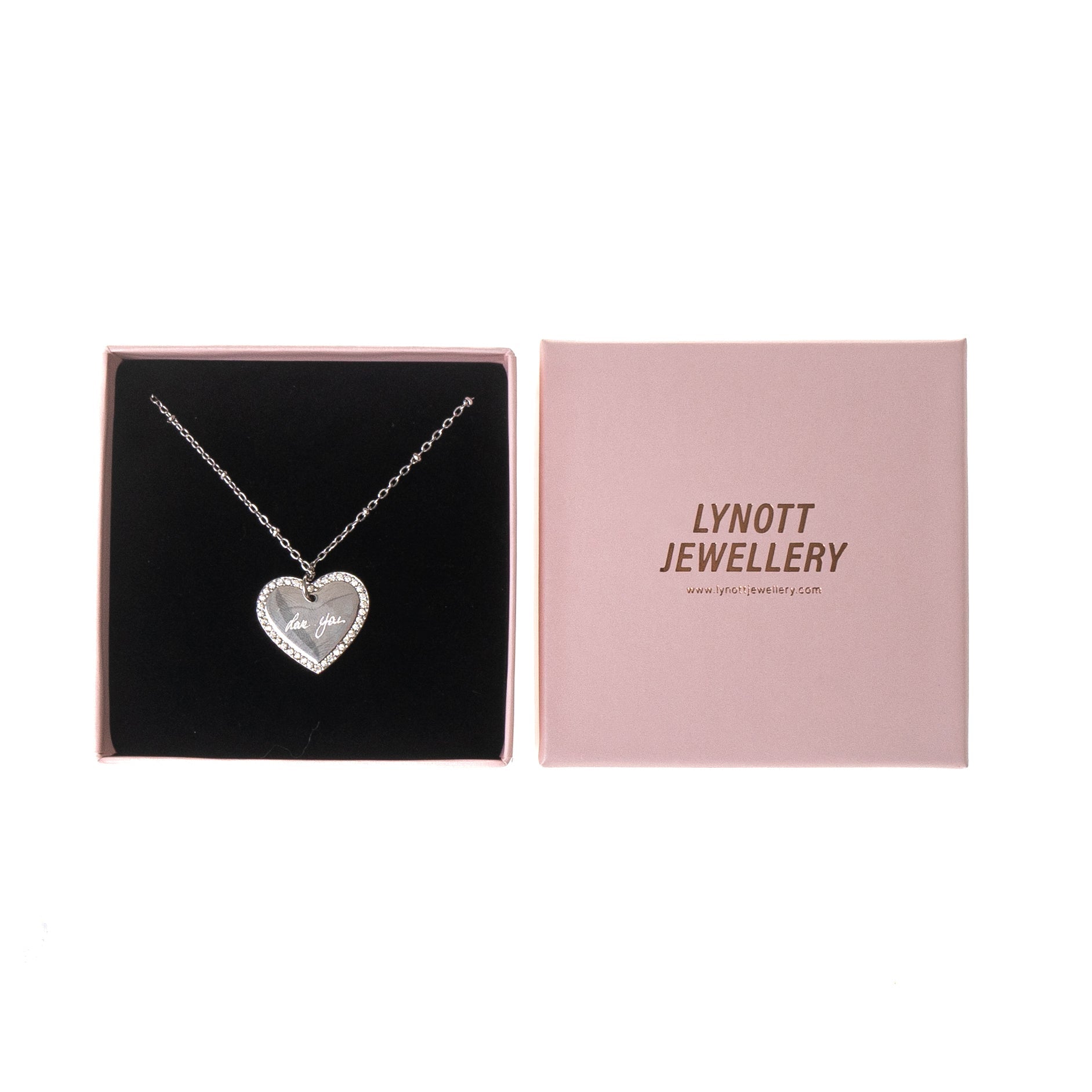 ETERNAL HEART ENGRAVABLE PENDANT NECKLACE best gold plated tarnish and water resistant piece by Irish Jewellery brand - Lynott Jewellery