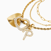 MEGAN FORTE CLARKE SPARKLE INITIAL (ADD ON) best gold plated tarnish and water resistant piece by Irish Jewellery brand - Lynott Jewellery
