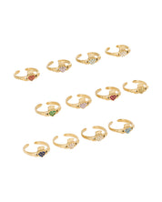 ANILLO AJUSTABLE CLADDAGH CORONA CORAZÓN PIEDRA NATAL
