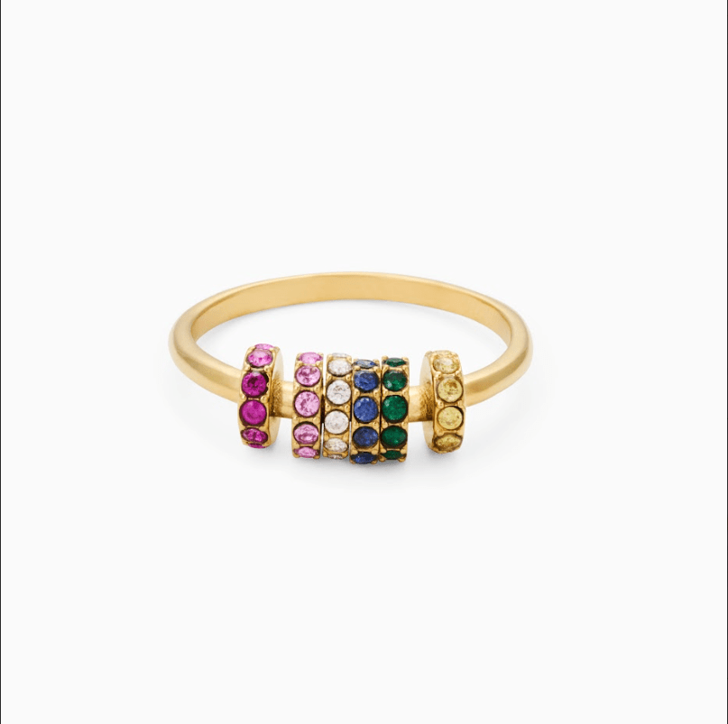 MEGAN FORTE CLARKE JUICY SPINNING RING best gold plated tarnish and water resistant piece by Irish Jewellery brand - Lynott Jewellery