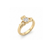PINKY CLADDAGH RING best gold plated tarnish and water resistant piece by Irish Jewellery brand - Lynott Jewellery