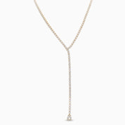 VIBES DROP DOWN TENNIS NECKLACE best gold plated tarnish and water resistant piece by Irish Jewellery brand - Lynott Jewellery