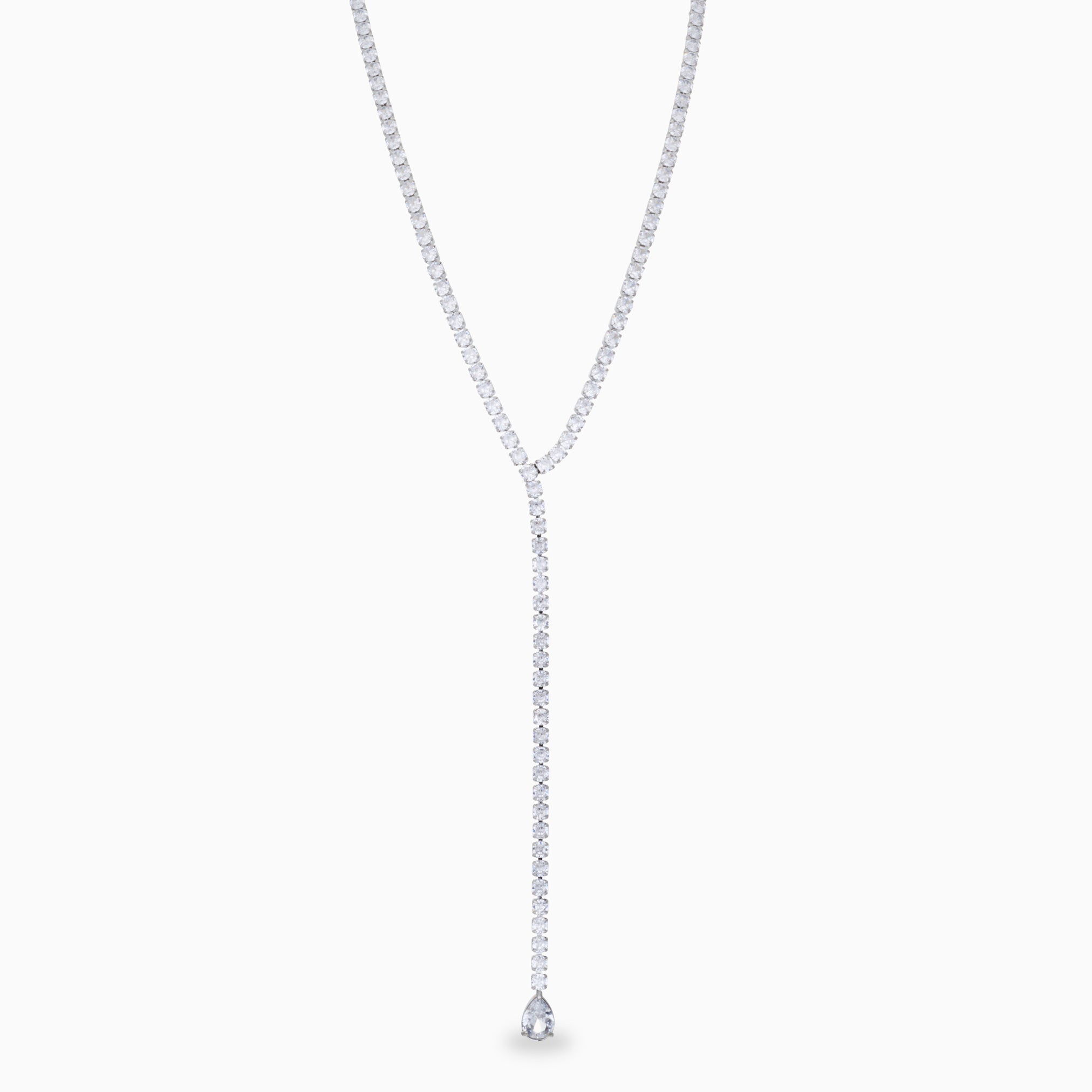 VIBES DROP DOWN TENNIS NECKLACE best gold plated tarnish and water resistant piece by Irish Jewellery brand - Lynott Jewellery