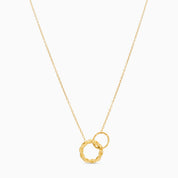SHIMMERING INTERLINKING CIRCLE NECKLACE best gold plated tarnish and water resistant piece by Irish Jewellery brand - Lynott Jewellery